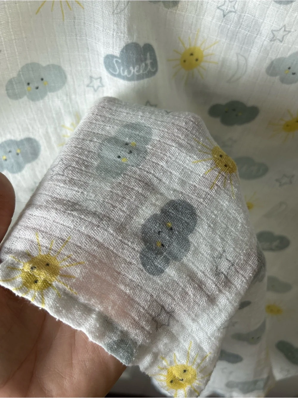 Ideal Baby by Aden + Anais Sweet Dreams Cloud Swaddle Blanket Sun Moon Stars